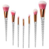 7 Pieces Unicorn Synthetic Blush Lip Eye Cosmetics Brushes