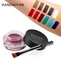 HANDAIYAN 12 Colorful Eyebrow Tint Waterproof Eyebrow Gel With Eyebrow Brush Eye Brow Pomade Makeup