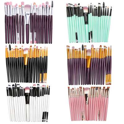 Good quality 20 pieces no logo eyeshdow blush makeup brush set